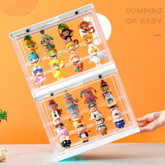 3 Stairs Acrylic Doll Display Case Transparent Storage Box