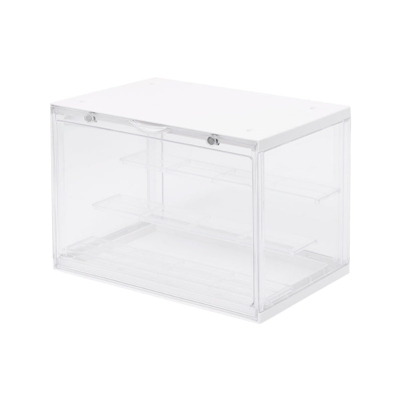 3 Stairs Acrylic Doll Display Case Transparent Storage Box