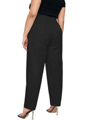 Women's Plus Solid High Rise Straight Leg Jeans