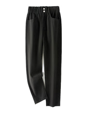 Women's Plus Solid High Rise Straight Leg Jeans