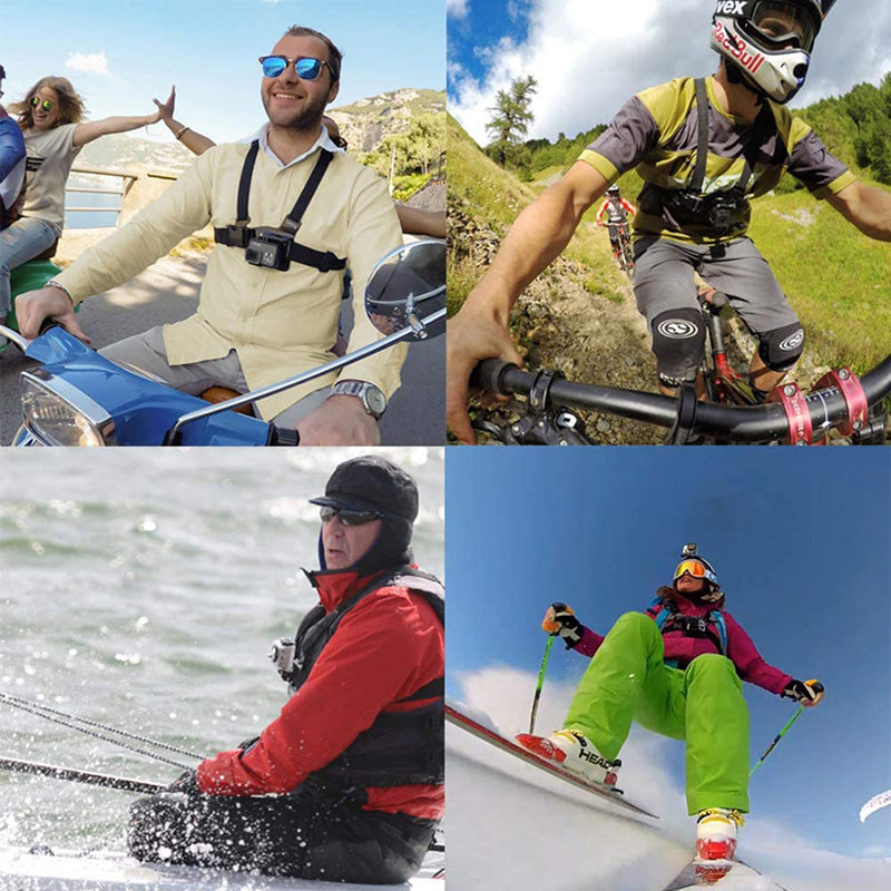 Skiing & Mobile Phone Fixed Chest Strap for Sports Camera