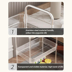 Acrylic Snack Trolley Dorm Bookshelf Bathroom Storage Rack