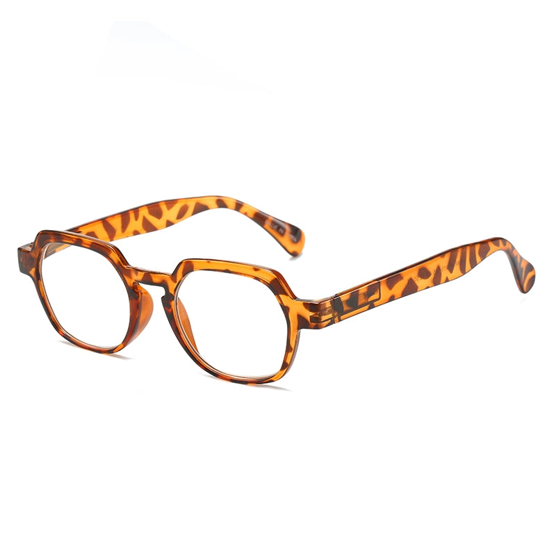 Readers Spring Hinge Squared Plastic Frame Glasses For Men And Women