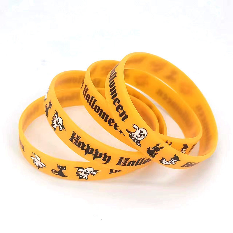 6 Sets Luminous Halloween Women's Silicone Wristband