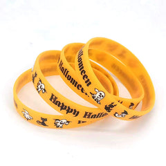 6 Sets Luminous Halloween Women's Silicone Wristband