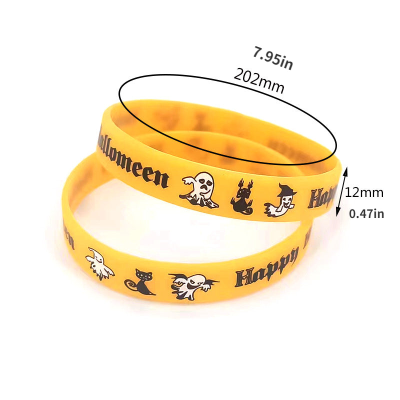 6 Sets Luminous Halloween Women's Silicone Wristband