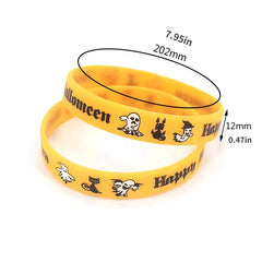 6 Sets Luminous Halloween Women's Silicone Wristband