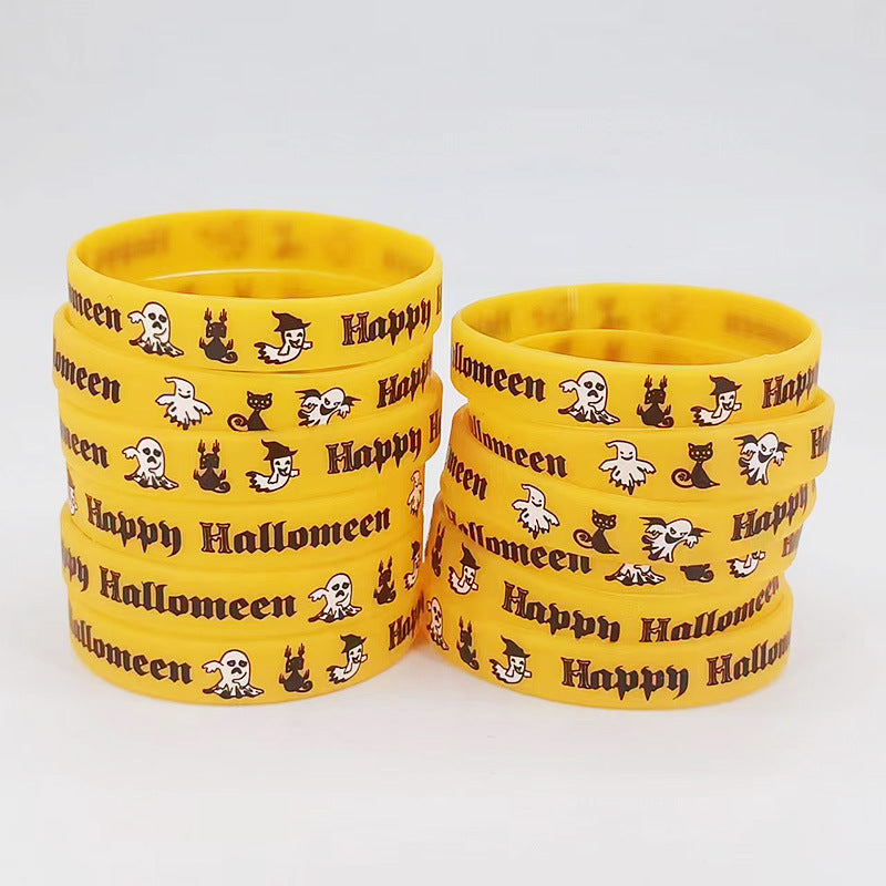 6 Sets Luminous Halloween Women's Silicone Wristband