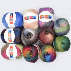 Rainbow Soft Yarn 70% Australian Wool 30% Nylon Gradient Yarn