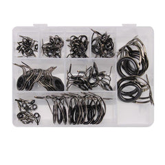 85pcs Fishing Rod Guides High Carbon Steel Surf Casting Rod Guide Rings