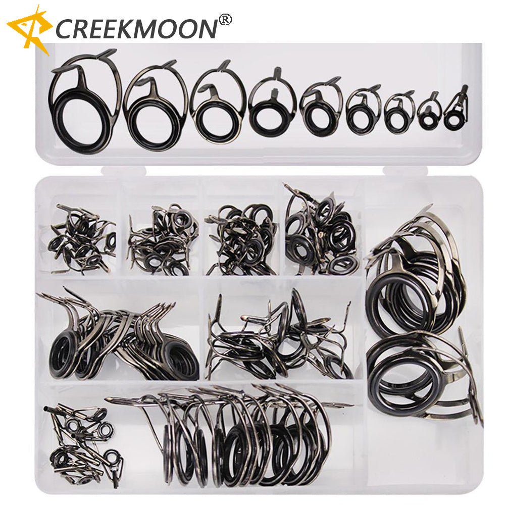 85pcs Fishing Rod Guides High Carbon Steel Surf Casting Rod Guide Rings