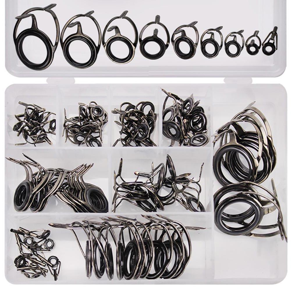 85pcs Fishing Rod Guides High Carbon Steel Surf Casting Rod Guide Rings