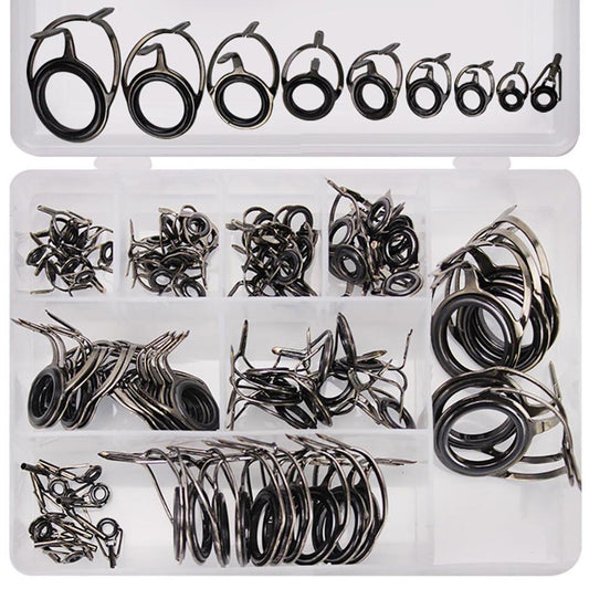 85pcs Fishing Rod Guides High Carbon Steel Surf Casting Rod Guide Rings