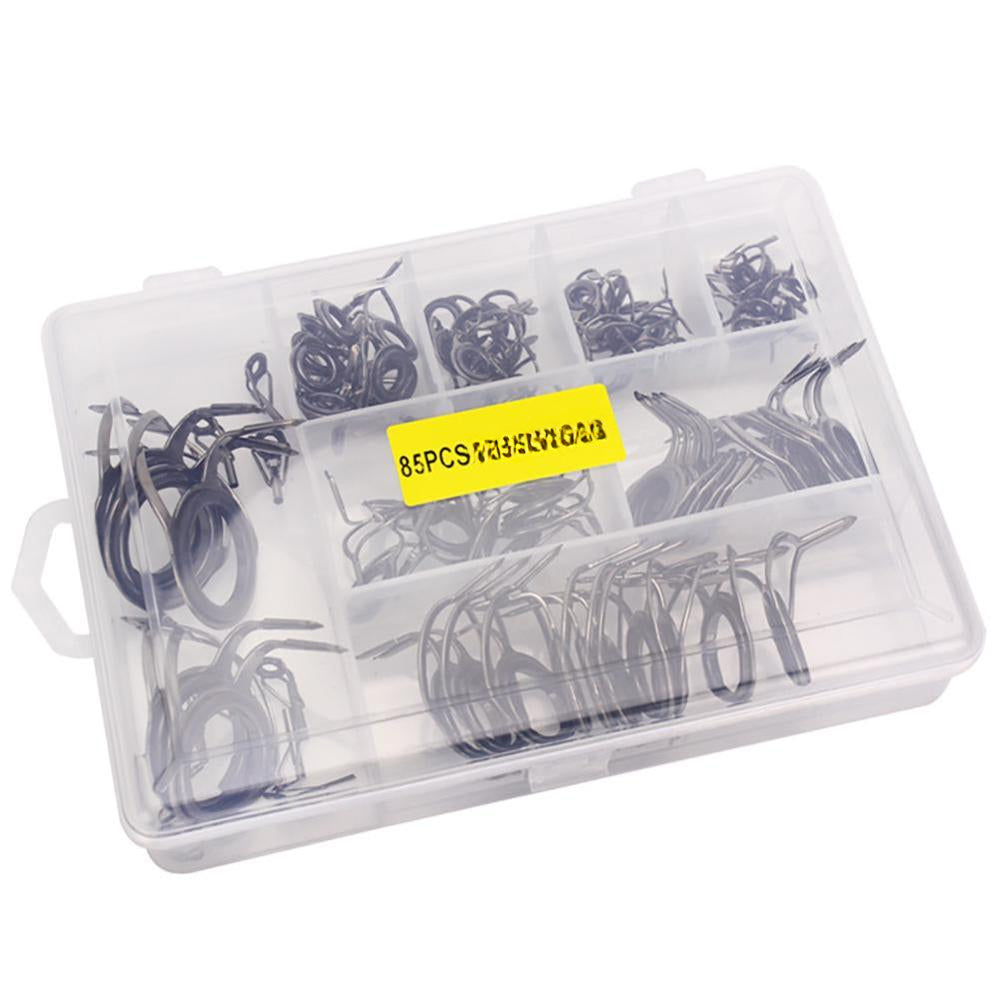 85pcs Fishing Rod Guides High Carbon Steel Surf Casting Rod Guide Rings