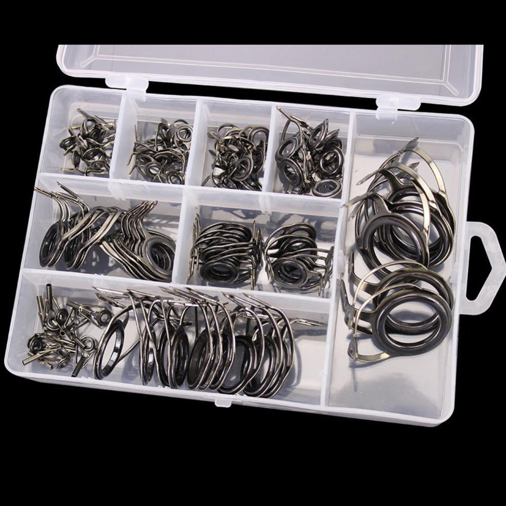 85pcs Fishing Rod Guides High Carbon Steel Surf Casting Rod Guide Rings