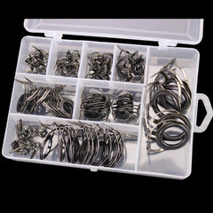 85pcs Fishing Rod Guides High Carbon Steel Surf Casting Rod Guide Rings
