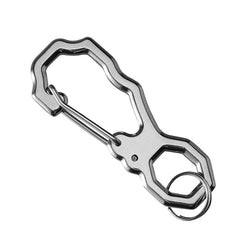 2pcs Metal Stainless Steel Buckle Keychain Multifunctional Key Chain