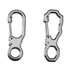 2pcs Metal Stainless Steel Buckle Keychain Multifunctional Key Chain