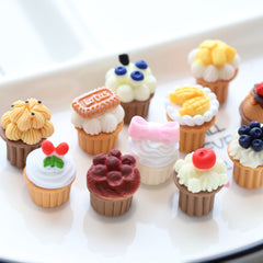 2pcs Doll House Food Play Sim. Accessories DIY Cream Glue Fruit Cake