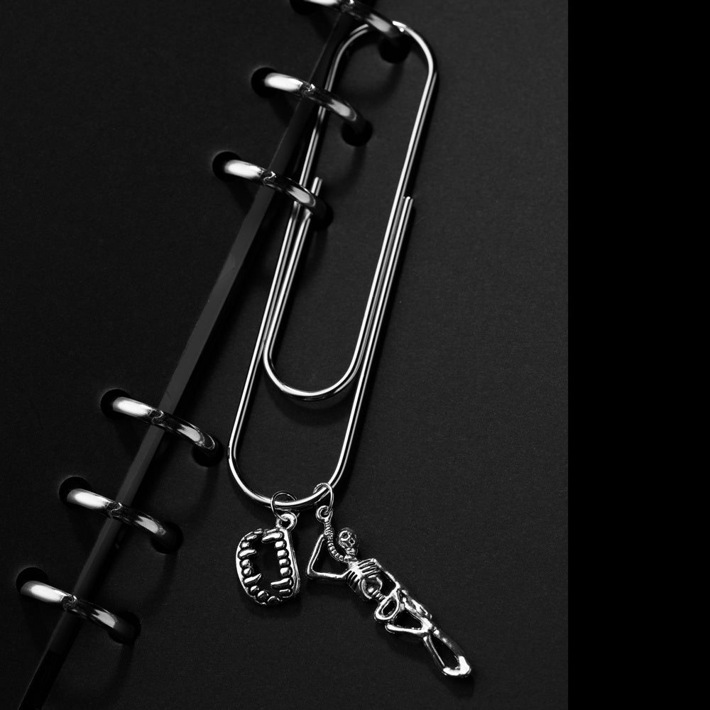 4pcs 100mm Giant Silver Paper Clips Halloween Series