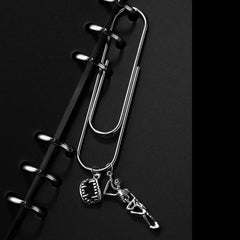 4pcs 100mm Giant Silver Paper Clips Halloween Series