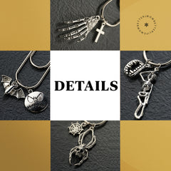 4pcs 100mm Giant Silver Paper Clips Halloween Series