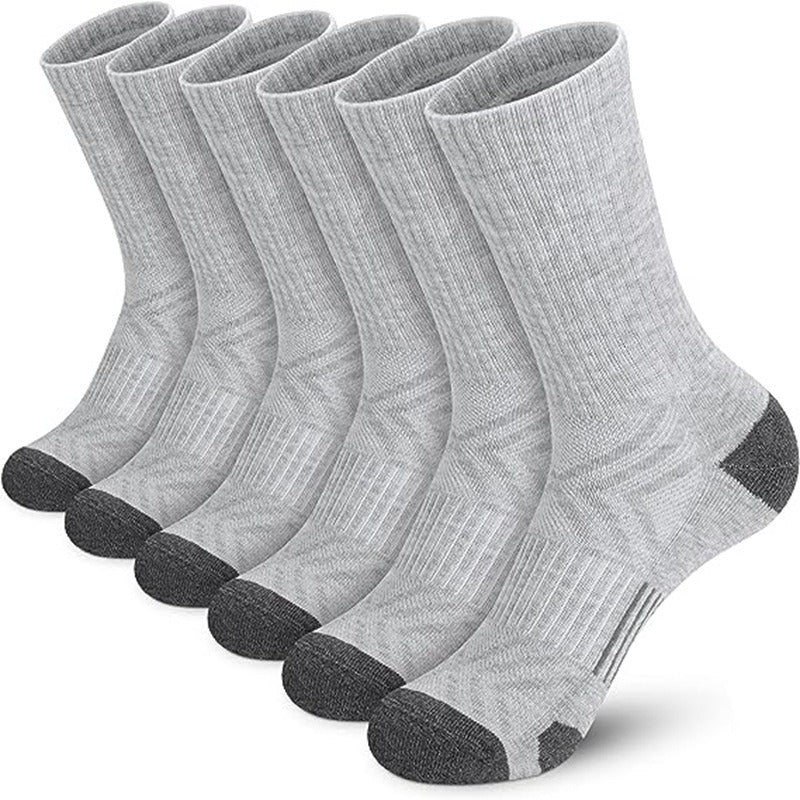 5 Pairs Men's Basketball Crew Socks for Autumn/Winter