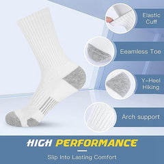 5 Pairs Men's Basketball Crew Socks for Autumn/Winter