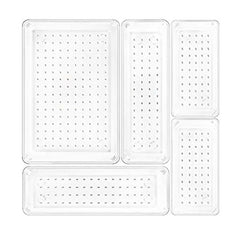7-Piece Plastic Drawer Organizer Set for Bathroom and Dressing Table