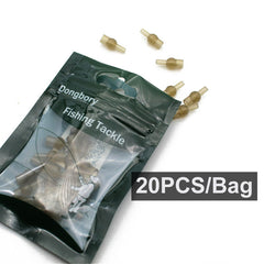 20pcs Soft Rubber Stopper Bead Line Sleeve Fishing Rigs Tackle Accessories