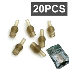 20pcs Soft Rubber Stopper Bead Line Sleeve Fishing Rigs Tackle Accessories