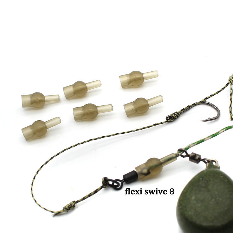 20pcs Soft Rubber Stopper Bead Line Sleeve Fishing Rigs Tackle Accessories