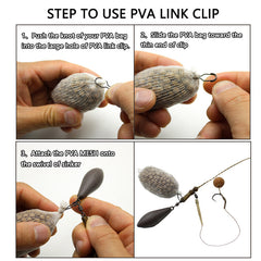 10pcs Fishing Link Clip For Carp Hair Rig Feeder Tackle Accessories