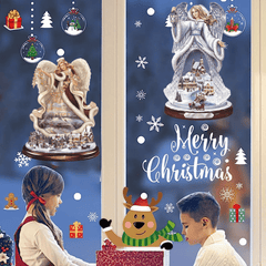 Christmas Stickers PVC Wall Stickers Self Adhesive for Glass Windows