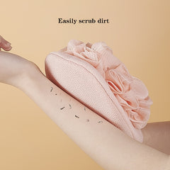 2 in 1 Skin-Friendly Shower Gloves with Bath Ball