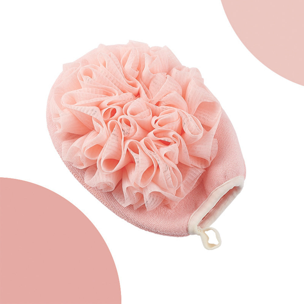 2 in 1 Skin-Friendly Shower Gloves with Bath Ball