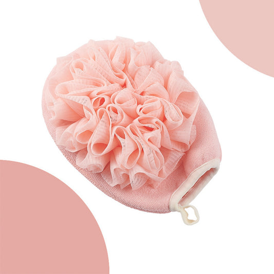 2 in 1 Skin-Friendly Shower Gloves with Bath Ball
