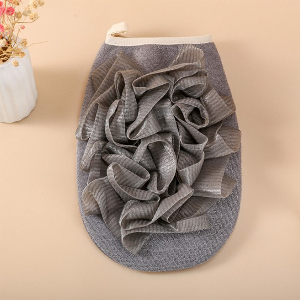 2 in 1 Skin-Friendly Shower Gloves with Bath Ball