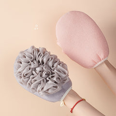 2 in 1 Skin-Friendly Shower Gloves with Bath Ball