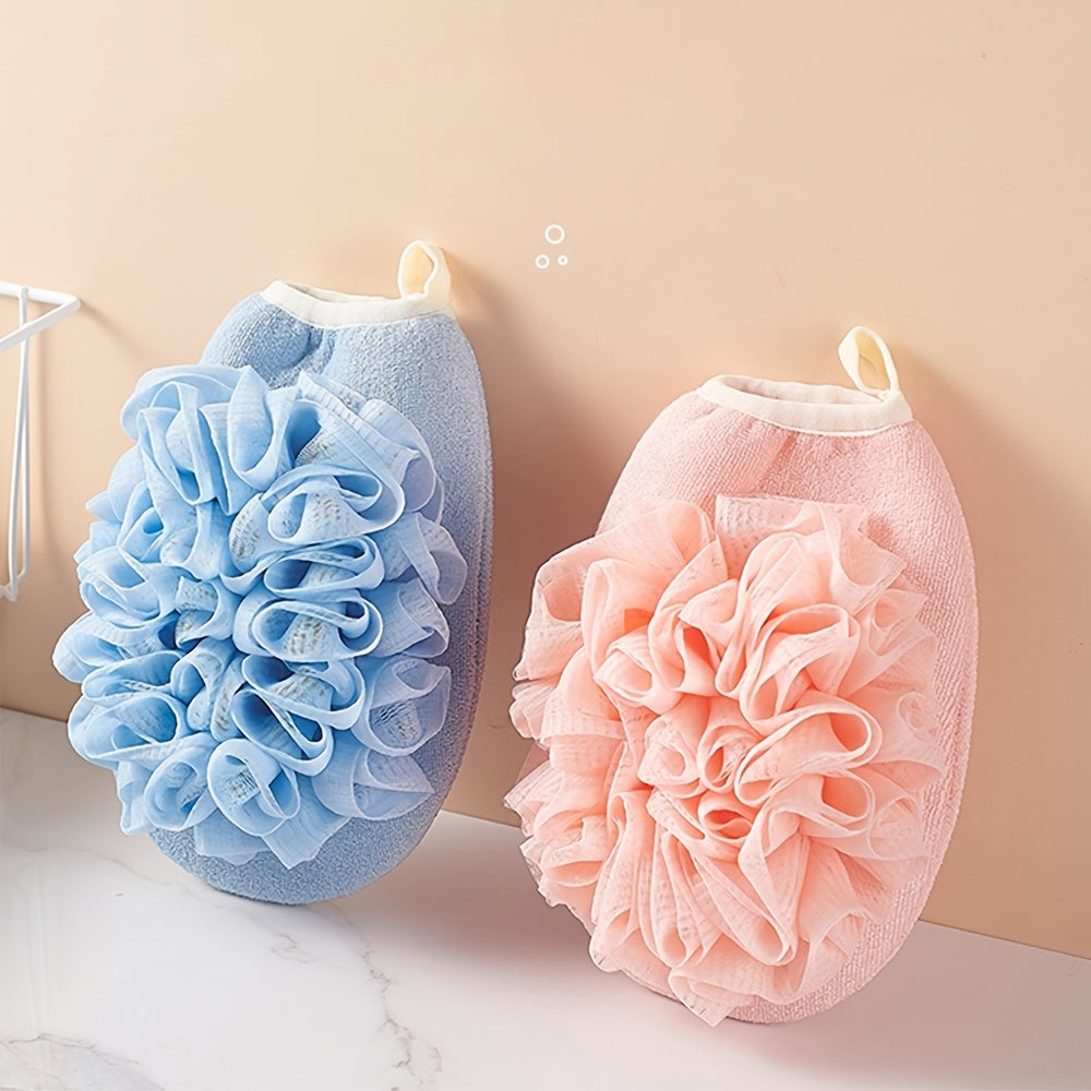 2 in 1 Skin-Friendly Shower Gloves with Bath Ball