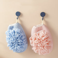 2 in 1 Skin-Friendly Shower Gloves with Bath Ball