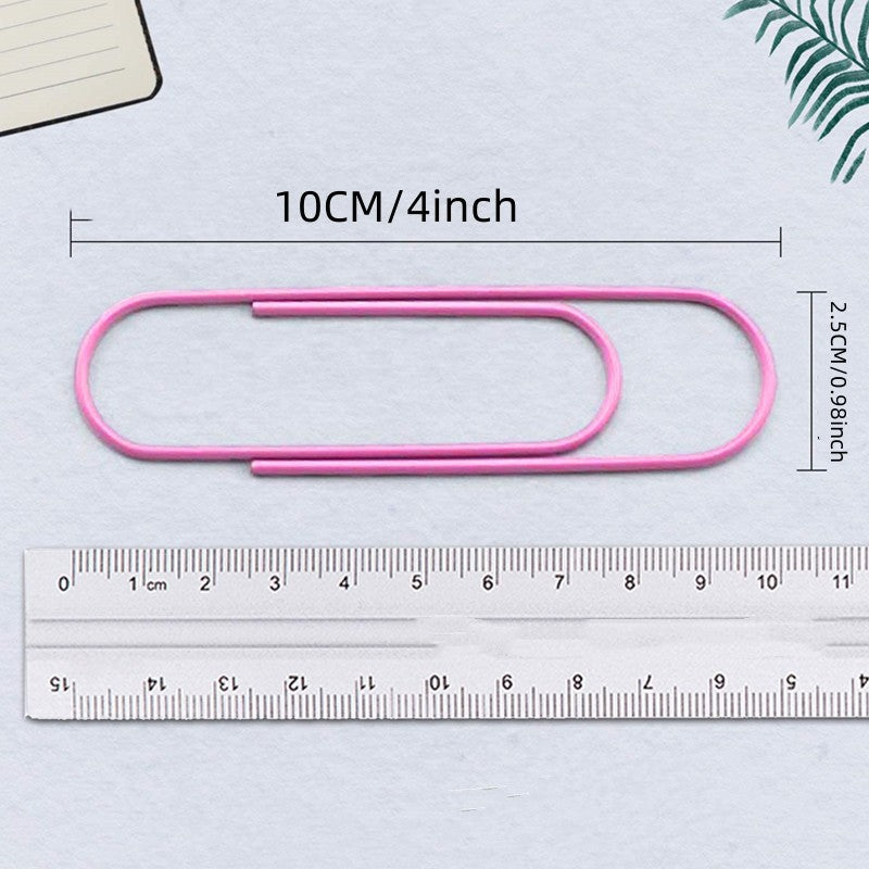 Multicolored Jumbo Coated Paper Clips 100mm - 12 or 5 Packs