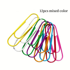 Multicolored Jumbo Coated Paper Clips 100mm - 12 or 5 Packs