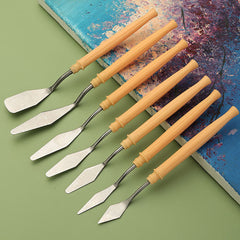 7pcs Cake Palette Mini Spatula Art Small Clay Tools Decorating