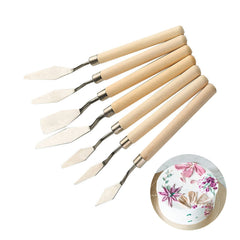 7pcs Cake Palette Mini Spatula Art Small Clay Tools Decorating
