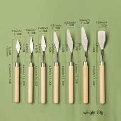 7pcs Cake Palette Mini Spatula Art Small Clay Tools Decorating