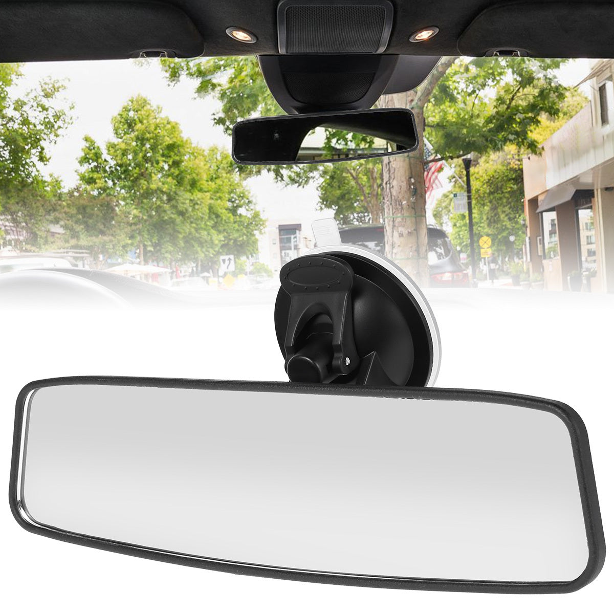 Car Rear View Mirror Wide Angle Adjustable Interior Mirror