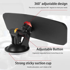 Car Rear View Mirror Wide Angle Adjustable Interior Mirror