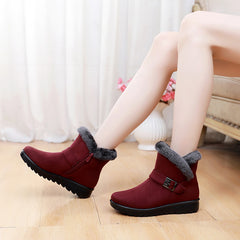 Women's Non slip Medium Tube Snow Boots Warm Hiking Shoes