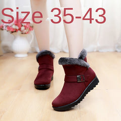 Women's Non slip Medium Tube Snow Boots Warm Hiking Shoes